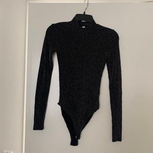 Sparkly Turtle Neck Bodysuit